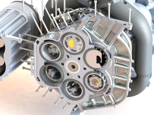 二冲程斜盘增压柴油机缩略图